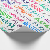 August am Geburtstag Geschenkpapier (Ecke)