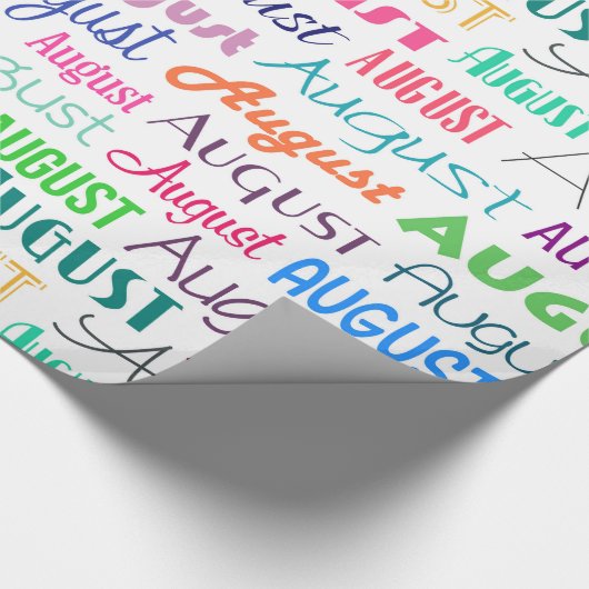 August am Geburtstag Geschenkpapier (Ecke)