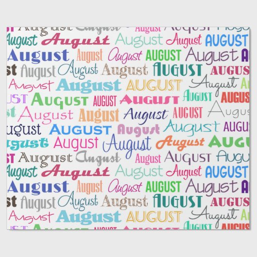 August am Geburtstag Geschenkpapier (Flach)