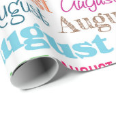 August am Geburtstag Geschenkpapier (Rolleneckpunkt)