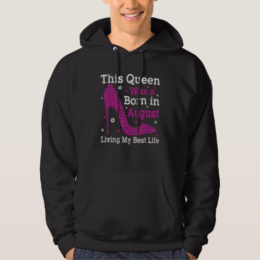 August Bday Graphic For Women Girls Born In August Hoodie (Vorderseite)