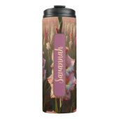 August Birth Blume Gladiolus Personalisiert 16 oz Thermosbecher (Vorderseite)