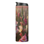 August Birth Blume Gladiolus Personalisiert 16 oz Thermosbecher (Nach rechts gedreht)