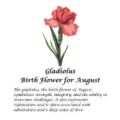 August Birth Blume Gladiolus Personalisiert 16 oz Thermosbecher