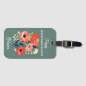 August Birth Blume Individuelle Name Gepäckanhänger (Vorderseite (Horizontal))