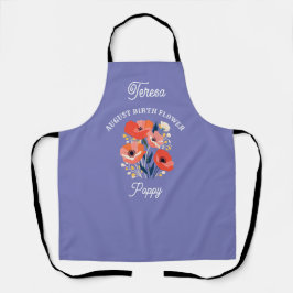 August Birth Blume Individuelle Name Schürze