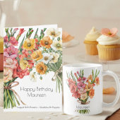 August Birth Flower Birthday Card | Gladiolus Karte