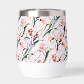 August Birth Flower Gladiolus Watercolor Pattern (Rückseite)