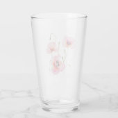 August birth flower Pink poppies NO LETTERING Glas (Rückseite)