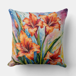 August Birth Monat Blume Gladiolus, Gladiolus. Kissen