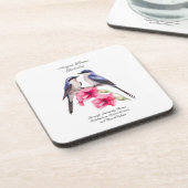 August Birth Monat Blume Gladiolus mit Vögeln Getränkeuntersetzer (Linke Seite)