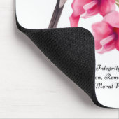 August Birth Monat Blume Gladiolus mit Vögeln Mousepad (Ecke)