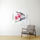 August Birth Monat Blume Gladiolus mit Vögeln Wandteppich (Beispiel (Horizontal))