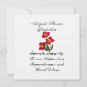 August Birth Month Blume Gladiolus Birth Gift (Vorderseite)