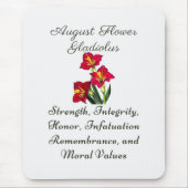 August Birth Month Blume Gladiolus Birth Gift Mousepad (Vorne)