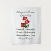August Birth Month Blume Gladiolus Birth Gift Wandteppich (Vorderseite)
