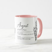 August Birth Month Blume Gladiolus Minimalistisch Tasse (VorderseiteRechts)