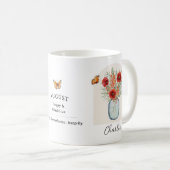 August Birth Month Flower Mug Kaffeetasse (VorderseiteRechts)