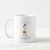 August Birth Month Girl | Monogram  Kaffeetasse (Links)
