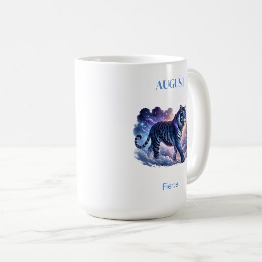 August Birth Month Spirit Animal Tiger Gift - Kaffeetasse (VorderseiteRechts)