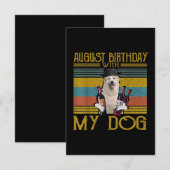 August Birthday With My Great Pyrenees Dog 2020 Begleitkarte (Vorne/Hinten)