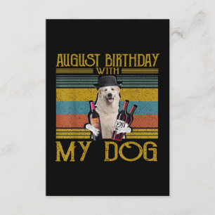 August Birthday With My Great Pyrenees Dog 2020 Begleitkarte