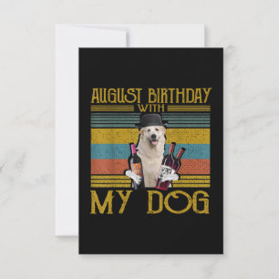 August Birthday With My Great Pyrenees Dog 2020 Einladung