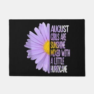 August Birthday Womens Gift Funny Daisy Aster Gesc Fußmatte