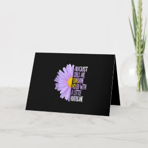 August Birthday Womens Gift Funny Daisy Aster Gesc Karte
