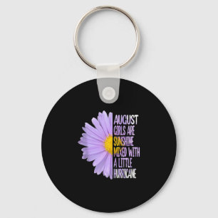 August Birthday Womens Gift Funny Daisy Aster Gesc Schlüsselanhänger