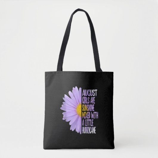 August Birthday Womens Gift Funny Daisy Aster Gesc Tasche (Vorderseite)