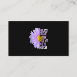 August Birthday Womens Gift Funny Daisy Aster Gesc Visitenkarte