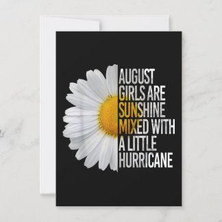 August Birthday Womens Gift Funny Daisy Zitat Gesc Einladung