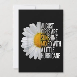 August Birthday Womens Gift Funny Daisy Zitat Gesc Einladung
