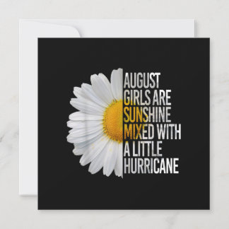 August Birthday Womens Gift Funny Quote Geschenk Einladung