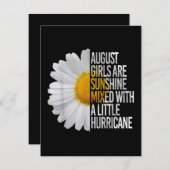 August Birthday Womens Gift Funny Quote Geschenk Einladung (Vorne/Hinten)