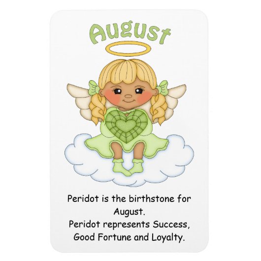 August Birthstone Angel Blonde Premium Magnet (Vertikal)