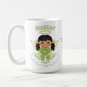 August Birthstone Engels-Schwarzes Kaffeetasse