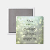 August Birthstone Peridot Design Magnet (Vorderseite/Rückseite)