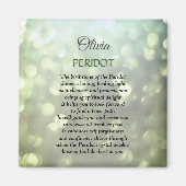 August Birthstone Peridot Design Magnet (Vorne)