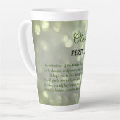 August Birthstone Peridot Design Milchtasse (Linke Ecke)