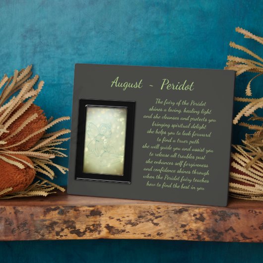 August Birthstone Peridot Fotoplatte (Seite)