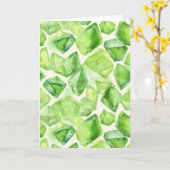 August Birthstone Peridot Geburtstagskarte Karte (Gelbe Blume)