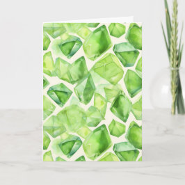 August Birthstone Peridot Geburtstagskarte Karte