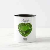 August Birthstone Peridot Gemstone Art Tasse (Zentrum)