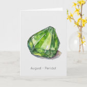 August Birthstone Peridot Happy Birthday Card Karte (Gelbe Blume)