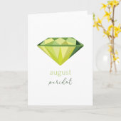 August Birthstone Peridot Karte (Gelbe Blume)