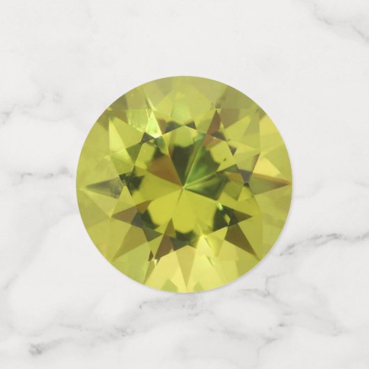 August Birthstone Peridot Konfetti (Klein Vorderseite)