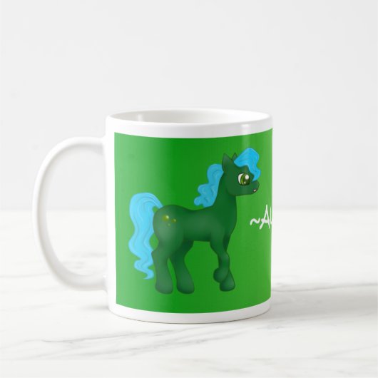 August Birthstone Pony-Tasse Kaffeetasse (Links)