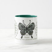 August Birthstone Schmetterlings-Tasse Tasse (Zentrum)